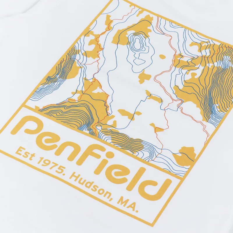 Penfield Yosemite Trail Back Graphic Long Sleeve T Shirt White-6