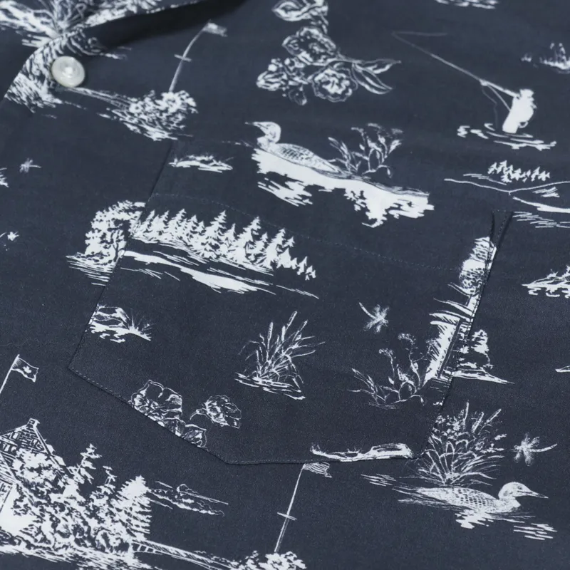 Woolrich Zavikon Short Sleeve Shirt Melton Blue-4