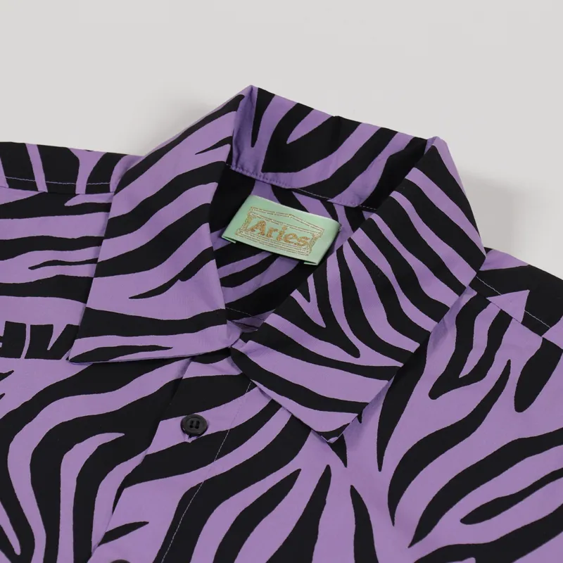Aries Zebra Hawaiian Shirt Lilac-4