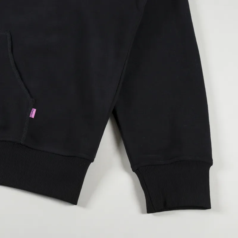 Thanks Zip Hoodie Embroidery Black-7