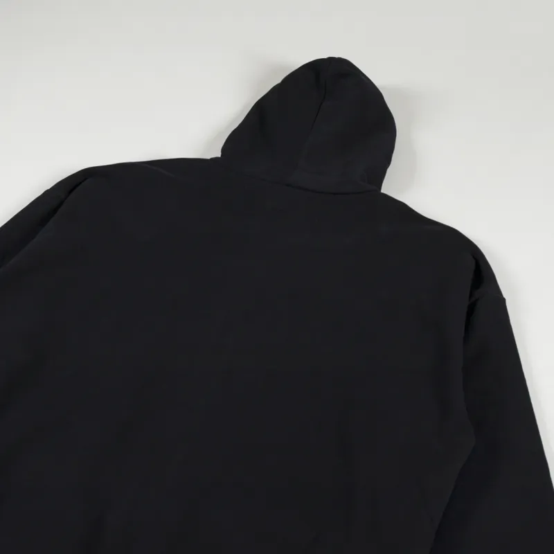 Thanks Zip Hoodie Olive Embroidery Black-5