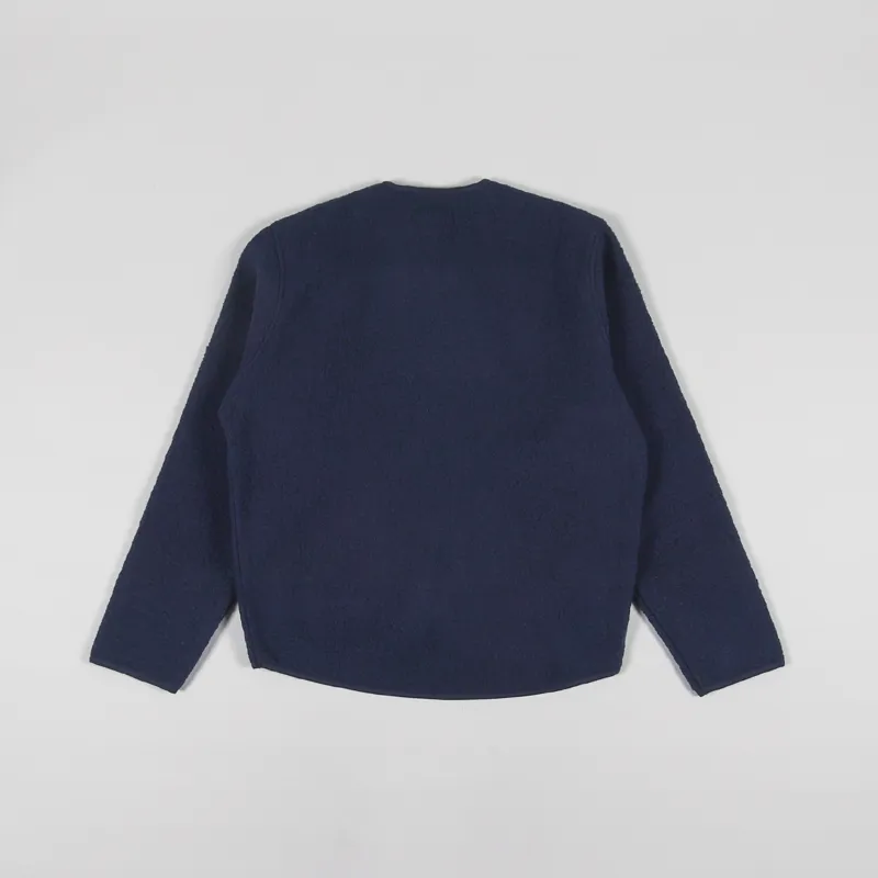 Universal Works Zip Liner Jacket Navy Tibet Fleece-2