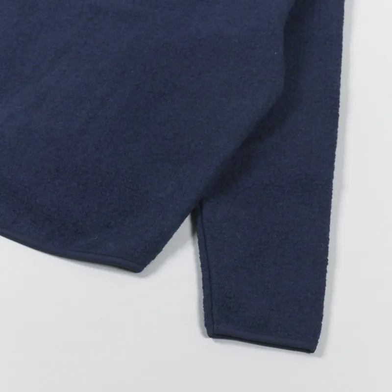 Universal Works Zip Liner Jacket Navy Tibet Fleece-6