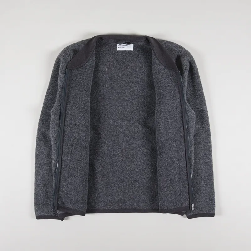 Universal Works Zip Bomber Grey Marl-1