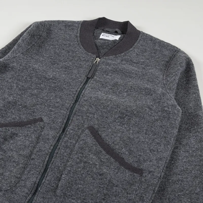 Universal Works Zip Bomber Grey Marl-3