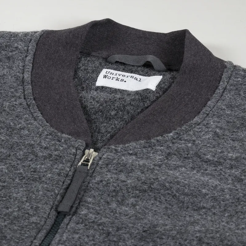 Universal Works Zip Bomber Grey Marl-7