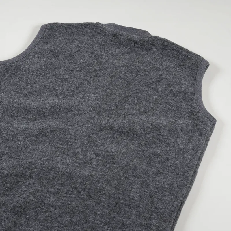 Universal Works Zip Waistcoat Grey Marl-5