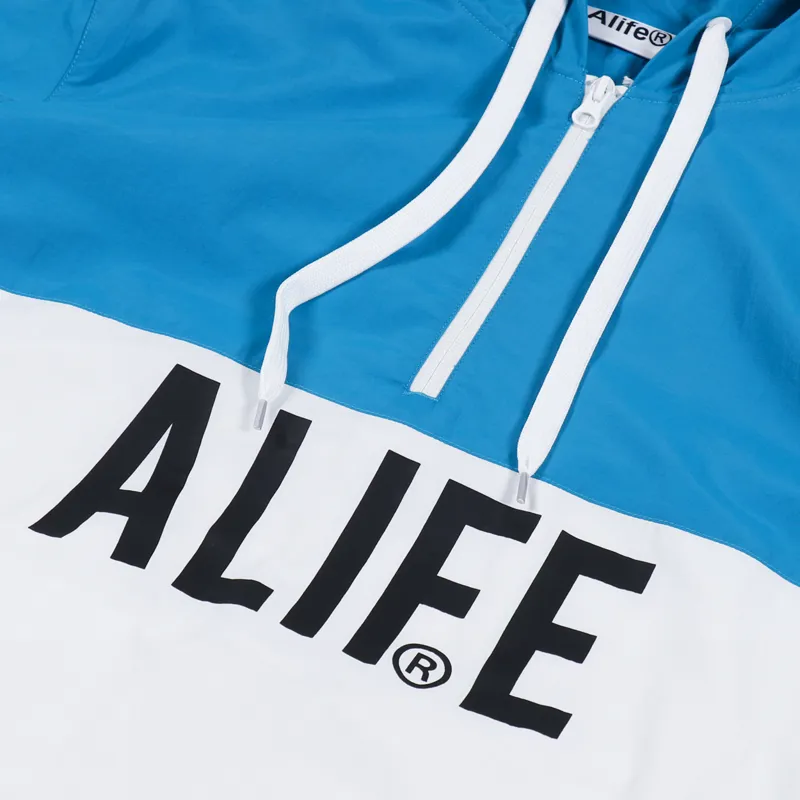 Alife Half Zip Track Jacket Light Blue White-3