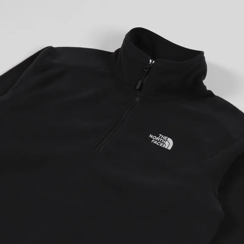The North Face 100 Glacier Quarter Zip Fleece Black-2