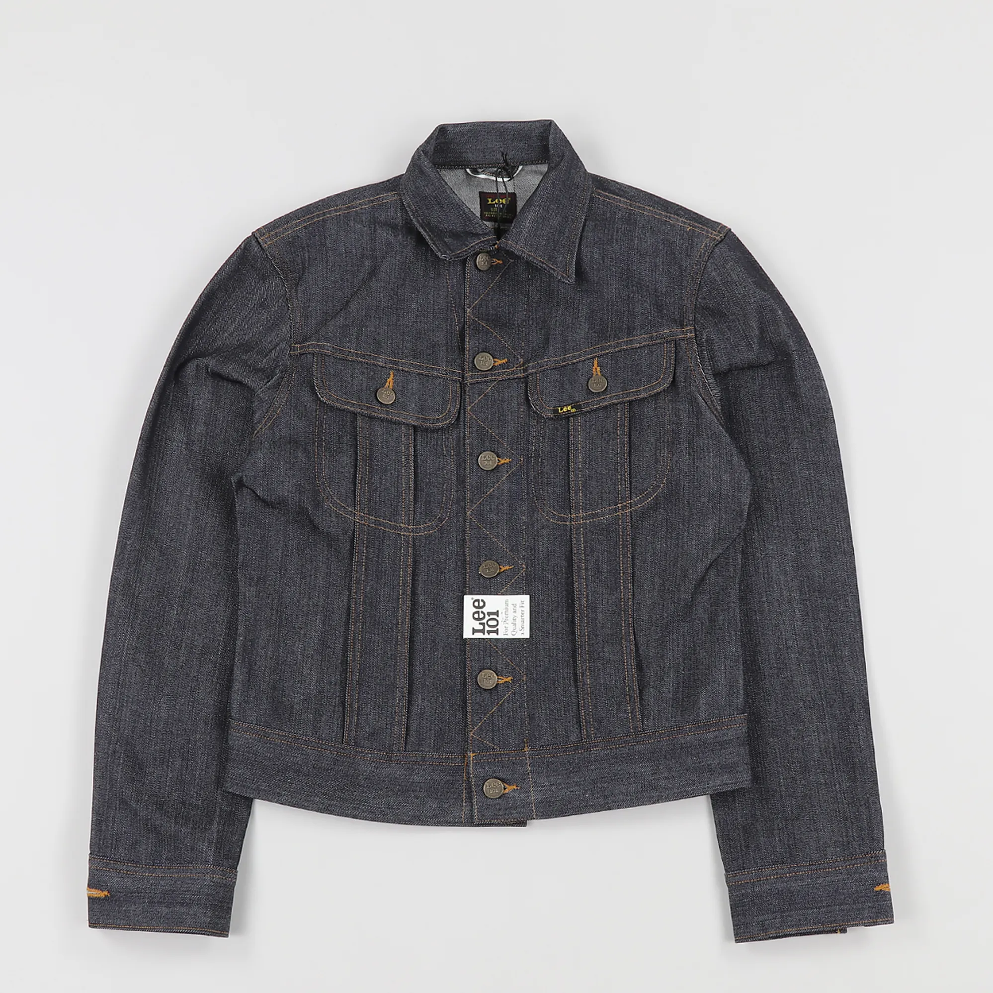 Lee 101 Rider Denim Jean Jacket Dry Indigo Slim Fitting