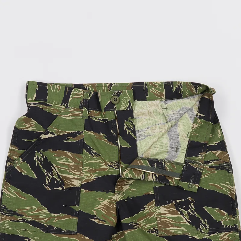 Stan Ray 1200 Tapered 4 Pocket Fatigue Trousers Tiger Camo Ripstop-5