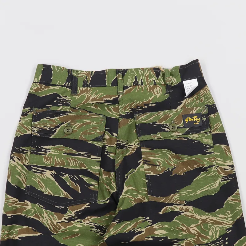 Stan Ray 1200 Tapered 4 Pocket Fatigue Trousers Tiger Camo Ripstop-4