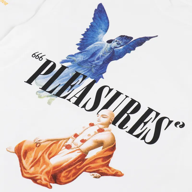 Pleasures Return Long Sleeve T Shirt White-3