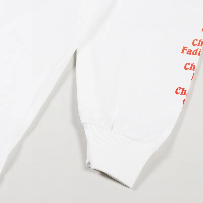 Pleasures Return Long Sleeve T Shirt White-6