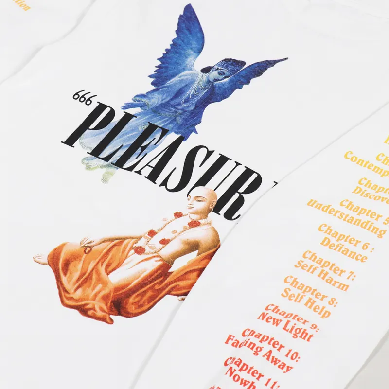 Pleasures Return Long Sleeve T Shirt White-1