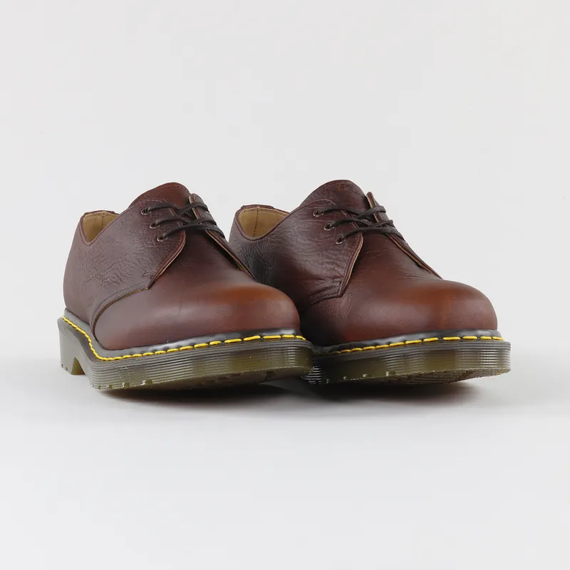 huurling Kosciuszko Bevestiging Dr Martens Made In England Mens 1461 Abandon Shoes Dark Tan Brown