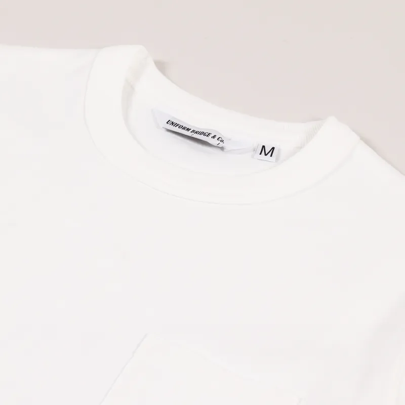 Uniform Bridge Heavyweight Pocket T Shirt White-3