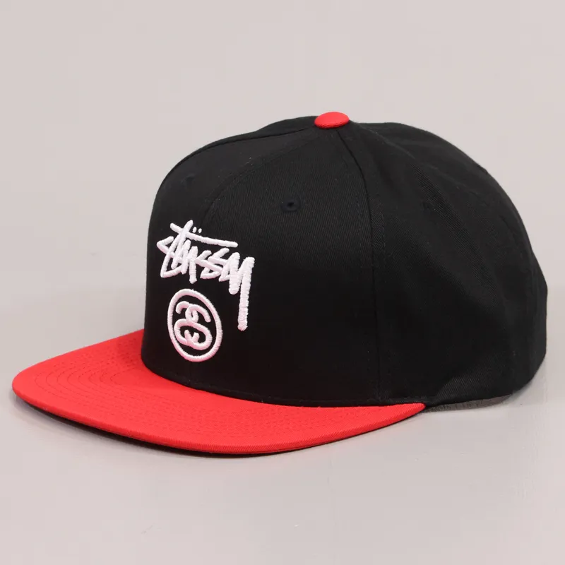 Stussy 2 Tone Snapback Cap Black