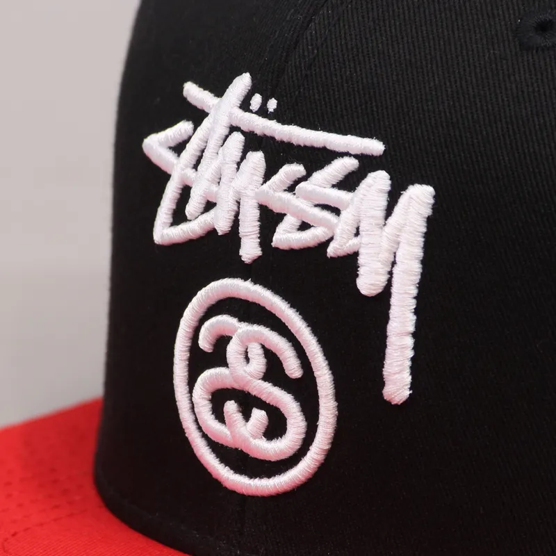Stussy 2 Tone Snapback Cap Black-1