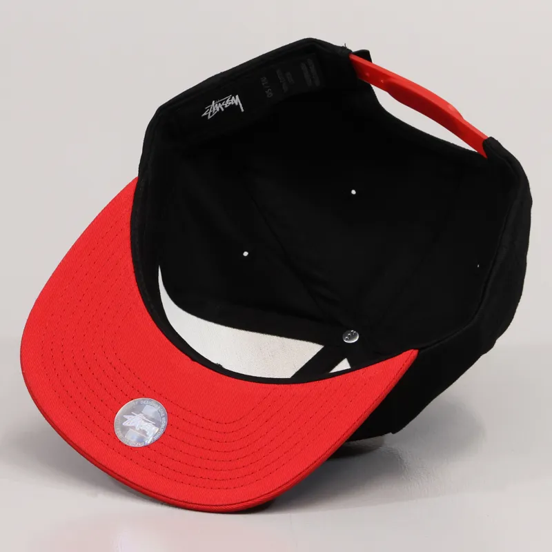 Stussy 2 Tone Snapback Cap Black-3