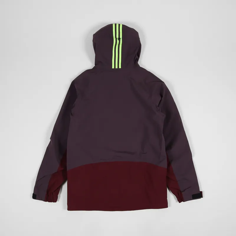 Adidas Snowboarding 3L20 Jacket Red Maroon Green-2
