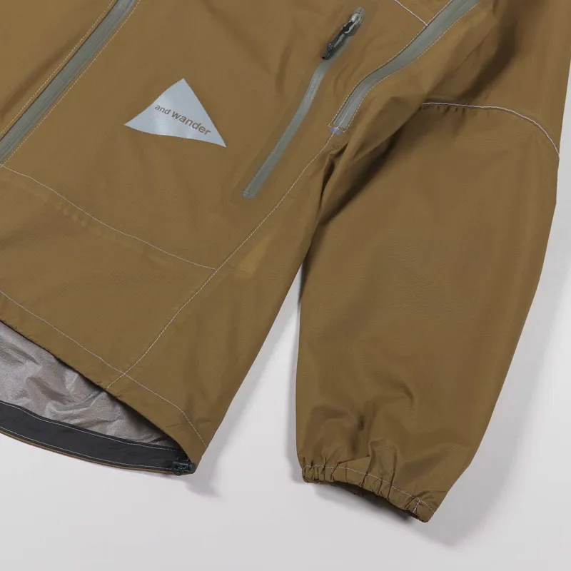 And Wander 3L UL Rain Jacket Camel-6