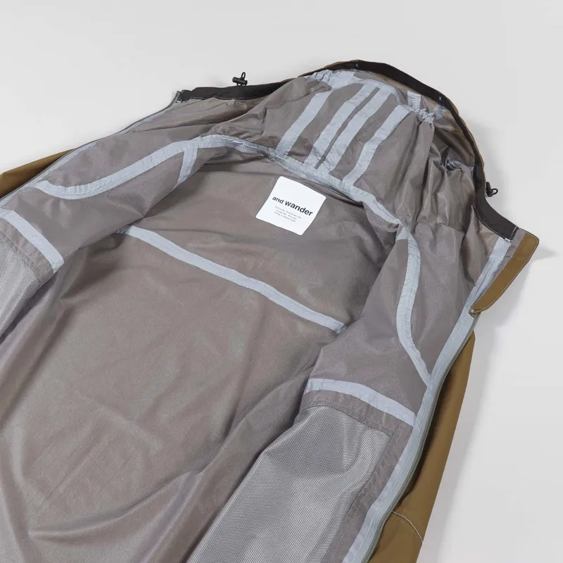 And Wander 3L UL Rain Jacket Camel-4