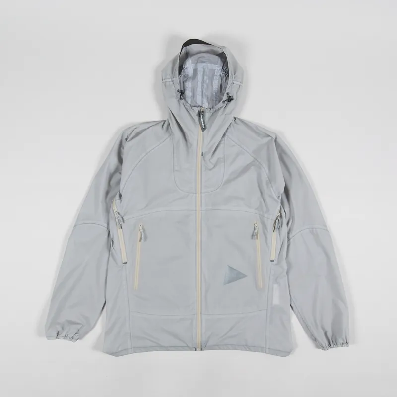 And Wander Mens Lightweight Pertex 3L UL Rain Jacket Light Grey