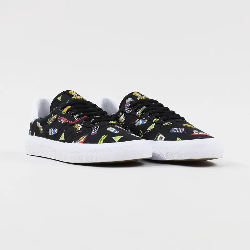 Adidas x Beavis and Butt-Head 3MC Shoes Black White Scarlet-3