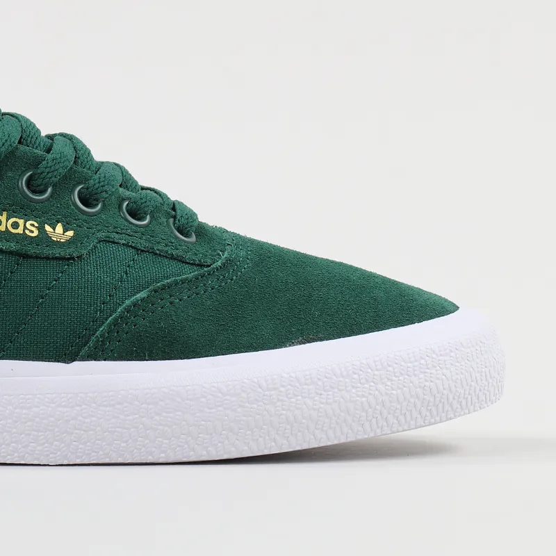 Adidas Skateboarding Mens 3MC Vulc Canvas Suede Shoes Green White