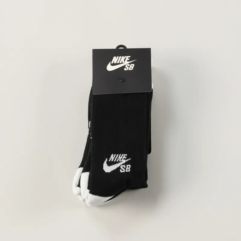 Nike SB 3 Pack Crew Socks Black-2