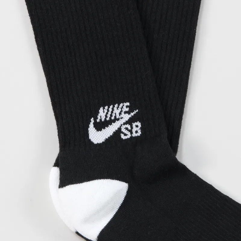 Nike SB 3 Pack Crew Socks Black-1