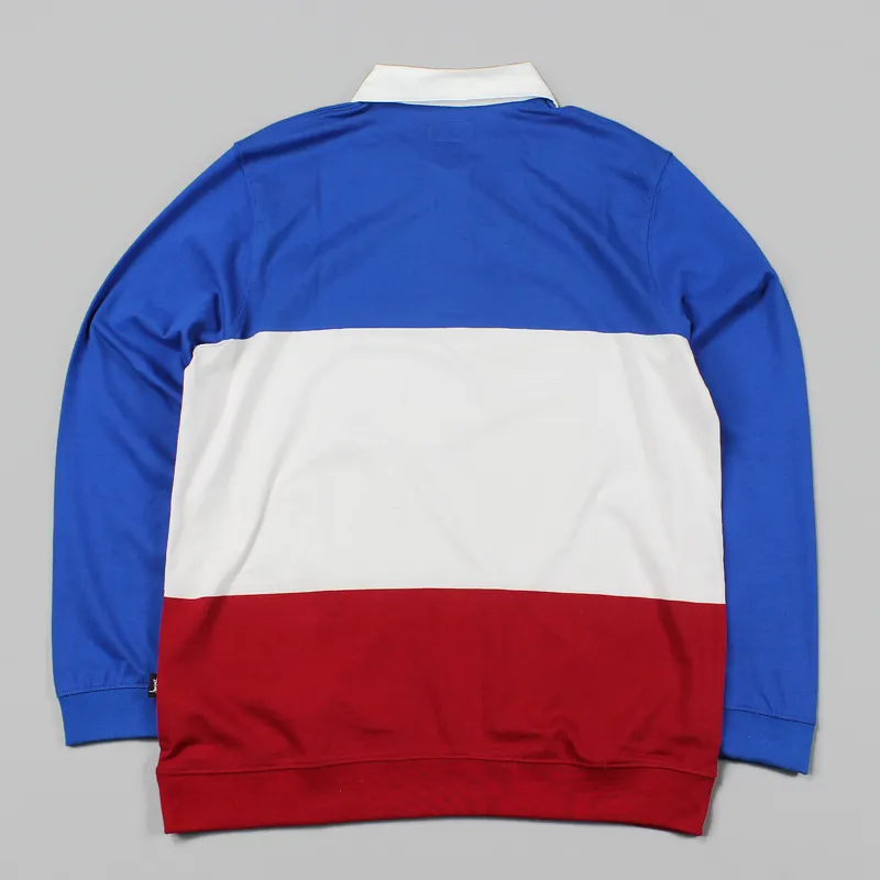 Stussy 3 Tone Polo Shirt Navy White Red-3