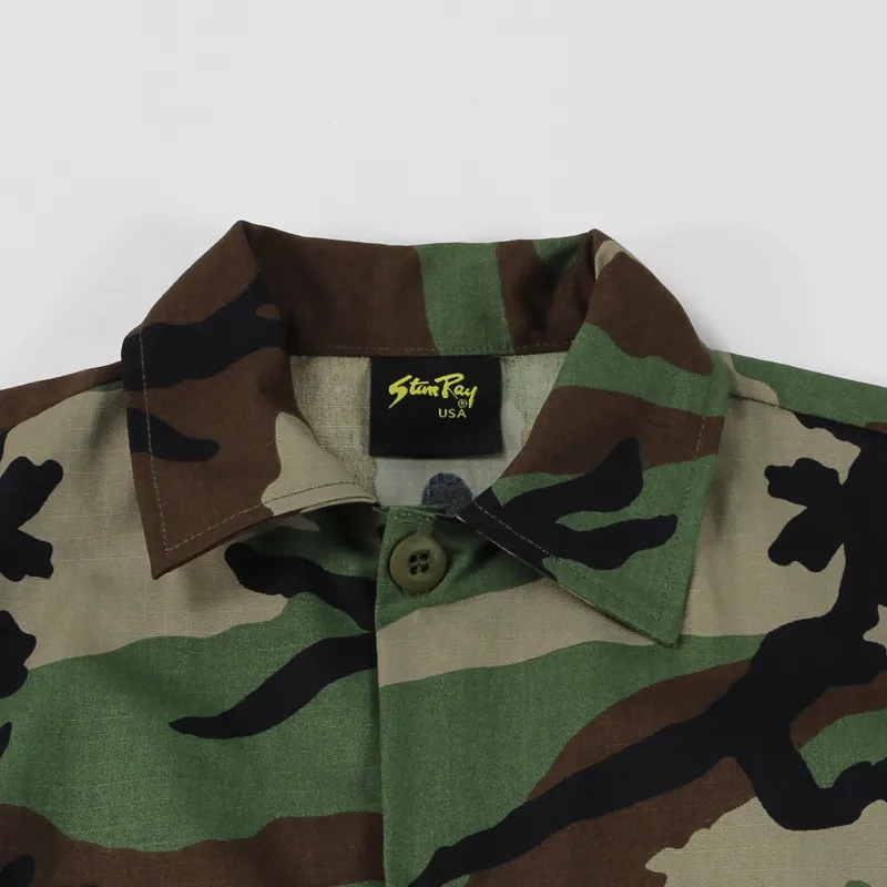 Stan Ray 4 Pocket Fatigue Jacket Woodland Camo-4