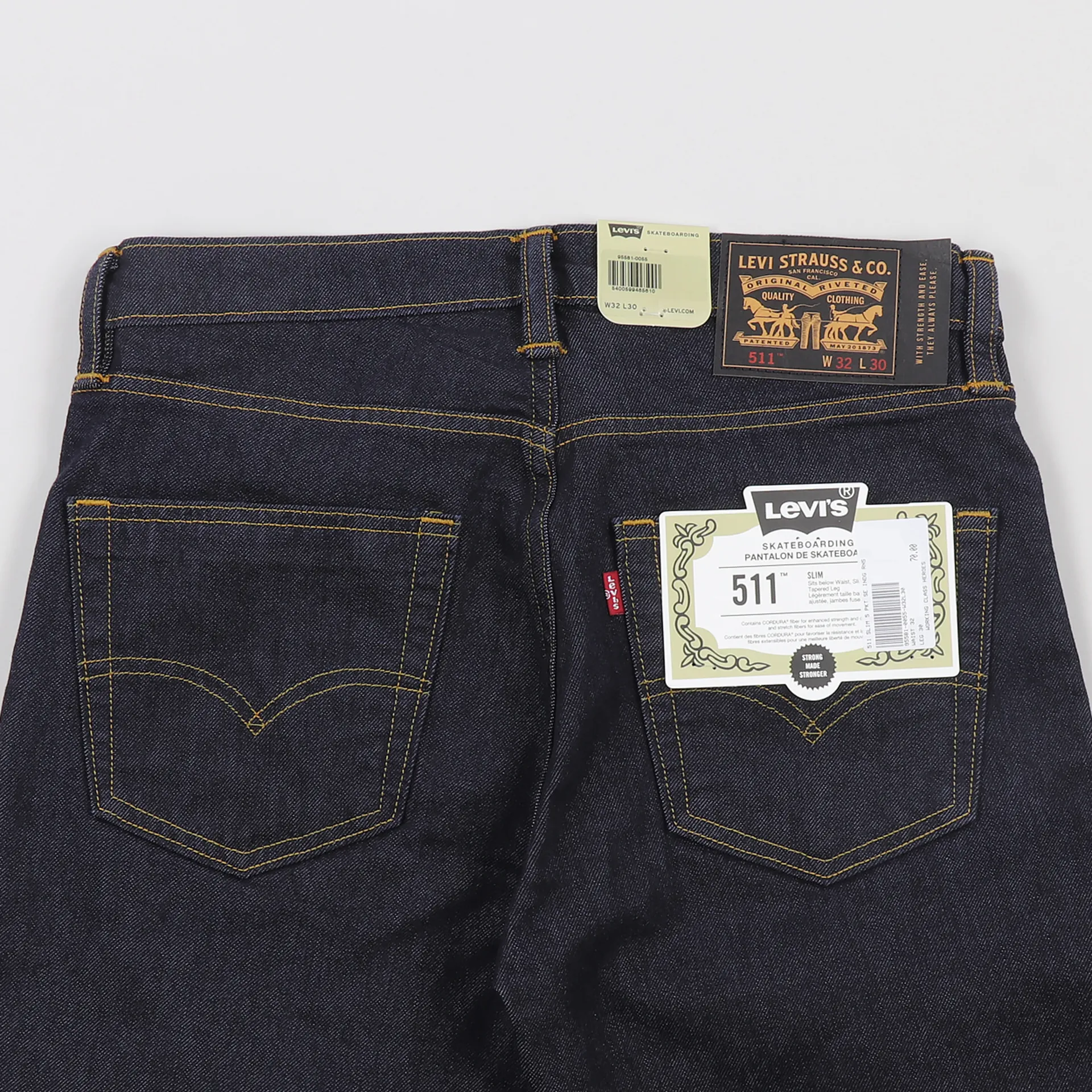 Indigo Levis 511 Skate Jeans Levis 511 Slim Fit Skateboarding