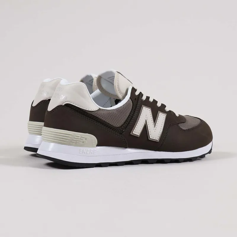 New Balance 574 Shoes Black Olive Mushroom-2