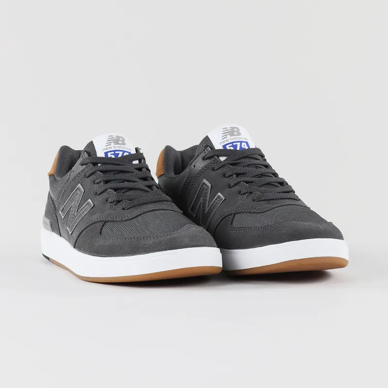 New Balance Numeric 574 Shoes Grey Brown-3