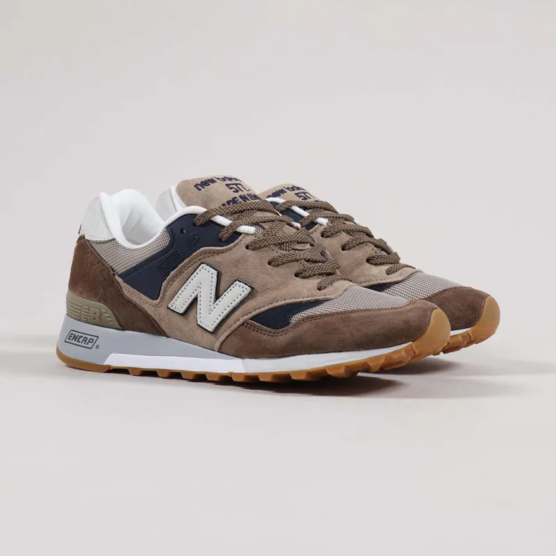 New Balance Mens Made In England UK 577 Shoes Sand Navy
