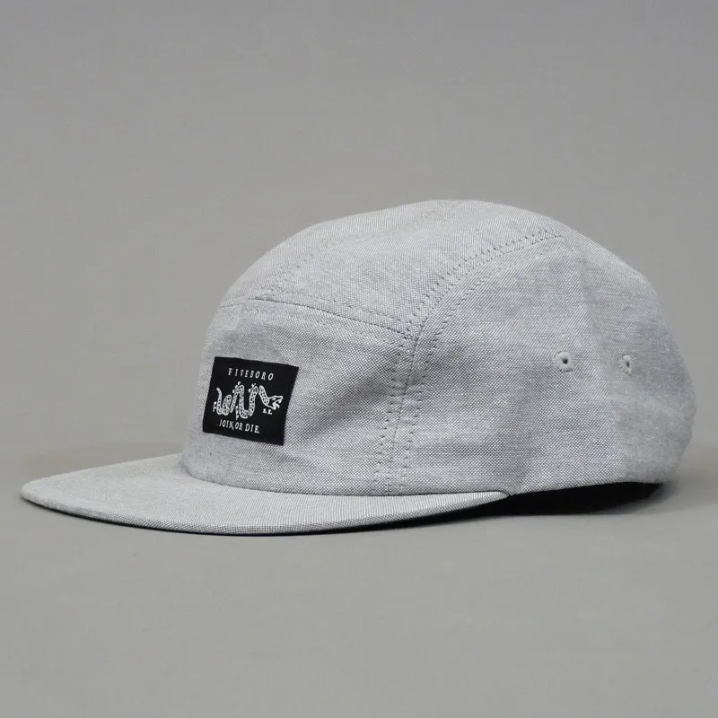 5Boro Join Or Die Five Panel Cap - Oxford Grey