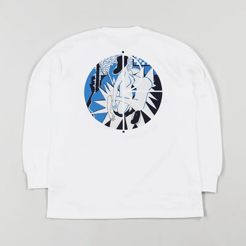 Polar Skate Co. 69 Fill Logo Long Sleeve T Shirt White