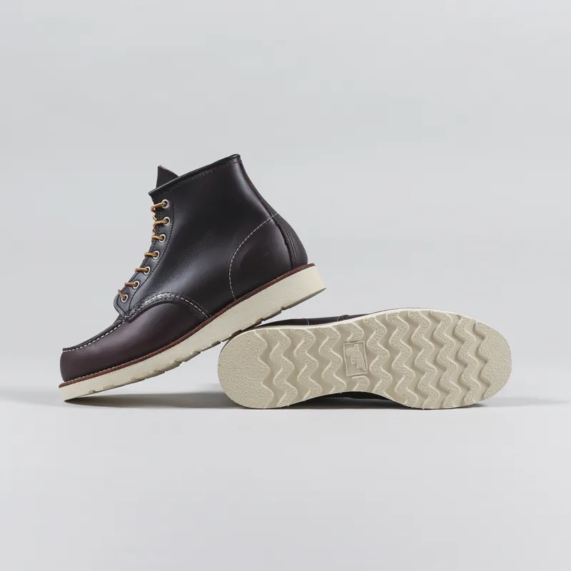 Red Wing Moc Toe Boots Black Cherry Excalibur Leather-1