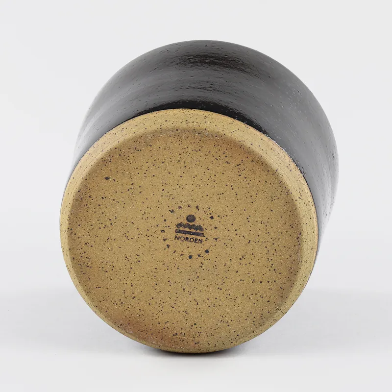 Norden Goods 7 inch Stoneware Planter Black Speckle-1