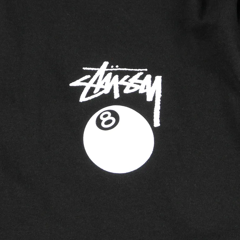 Stussy 8 Ball Long Sleeve T Shirt Black-1