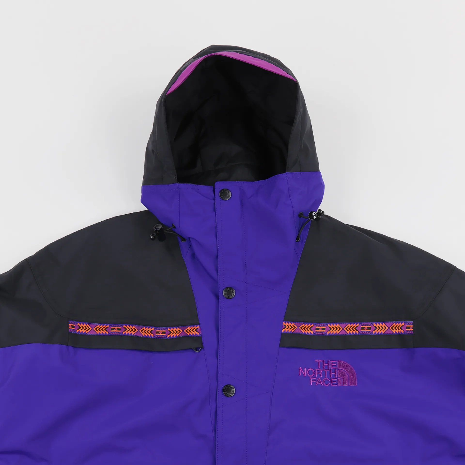 The North Face Mens 92 Rage Retro Rain Jacket Aztec Blue Black