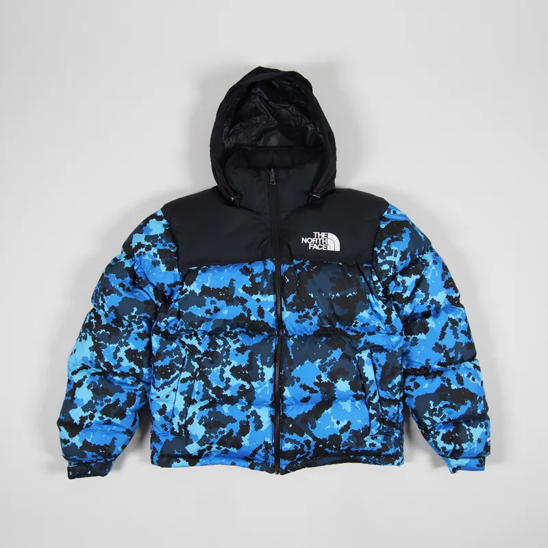 The North Face Nuptse 1996 Camouflage Down Jacket In Blue