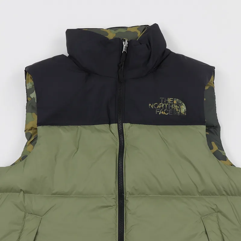 The North Face 1996 Retro Nuptse Vest New Taupe Green Macrofleck Print-1