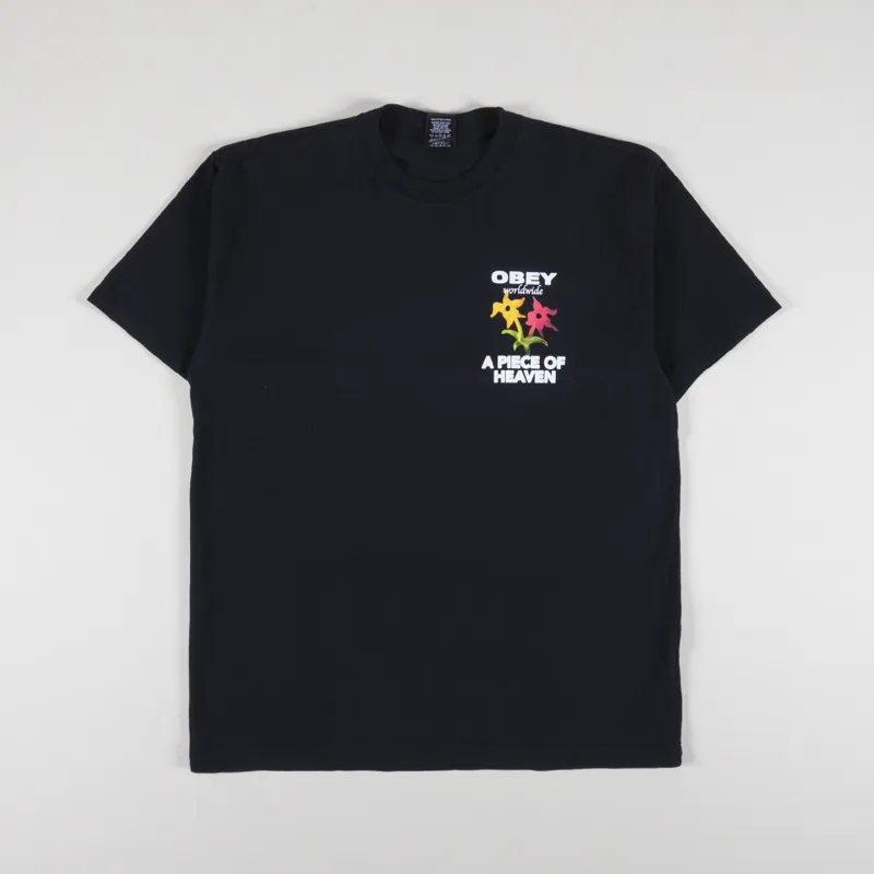 Obey A Piece Of Heaven T Shirt Off Black-1