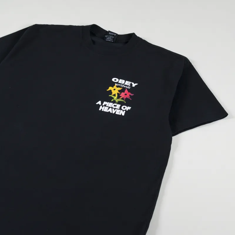 Obey A Piece Of Heaven T Shirt Off Black-3