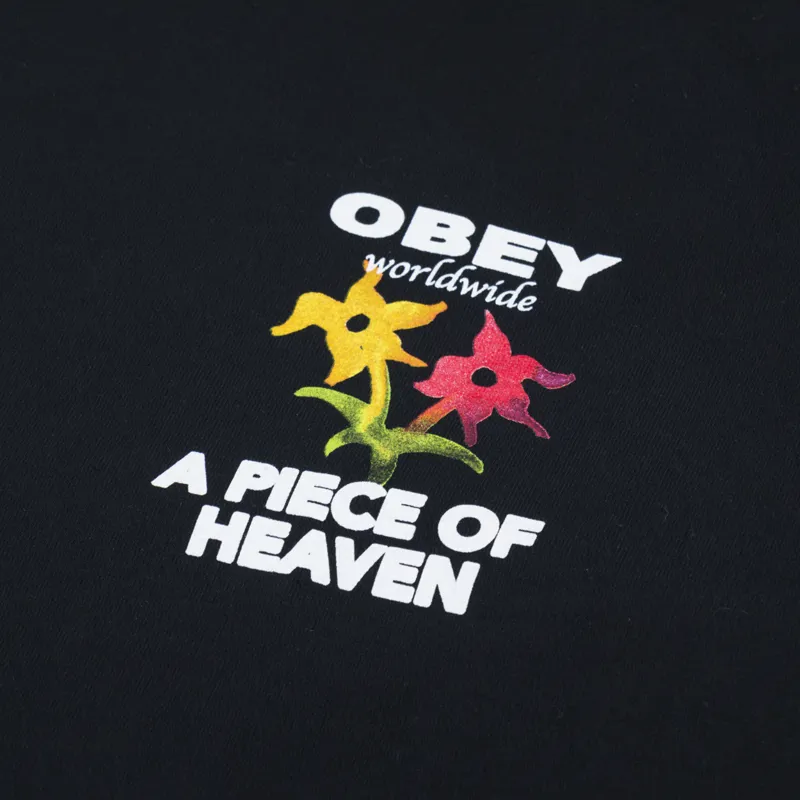 Obey A Piece Of Heaven T Shirt Off Black-5