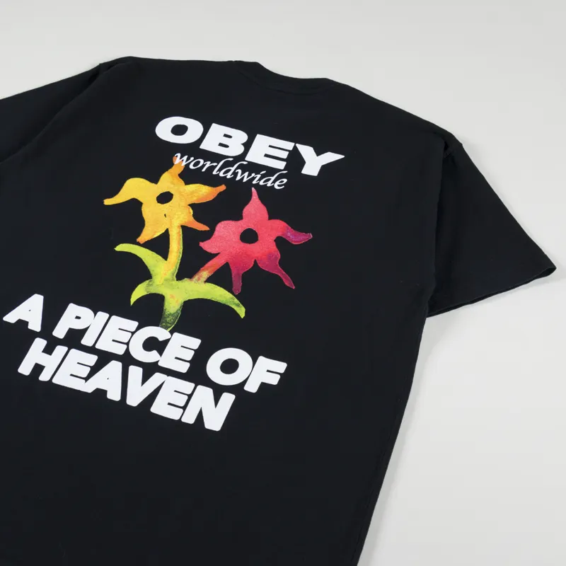 Obey A Piece Of Heaven T Shirt Off Black-2